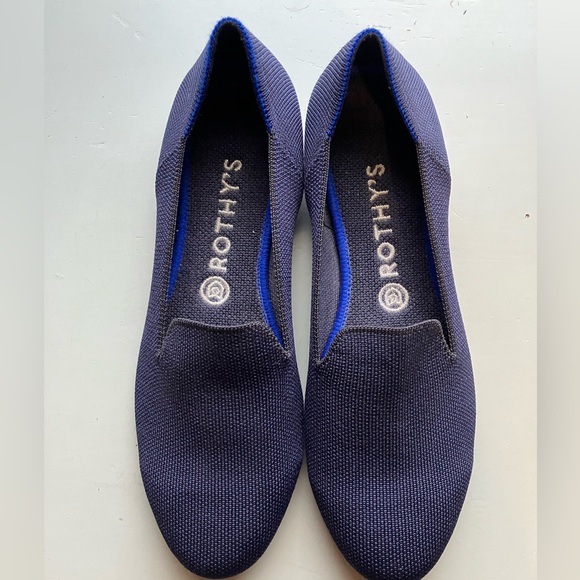 Rothy's Shoes - Rothy's The Loafer Classic Navy Knit Fabric Slip On Flats Women’s US 9.5